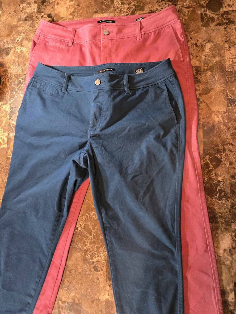 Two (2) Pair 41 Hawthorn Pants. Women's Size 14W.  Teal And Mauve